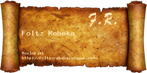 Foltz Rebeka névjegykártya